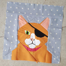 Load image into Gallery viewer, Claude the Cat PDF Foundation Pieced Pattern
