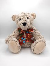 Load image into Gallery viewer, Hand made teddy bear with bow tie
