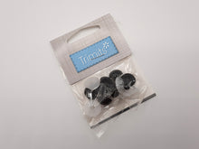Load image into Gallery viewer, Trimits 12mm domed black plastic safety eyes.
