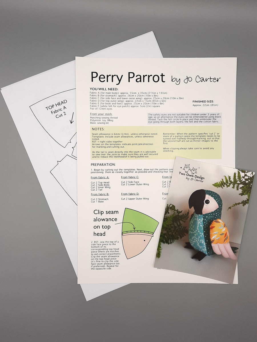 Perry Parrot Pattern – Two Owls Design